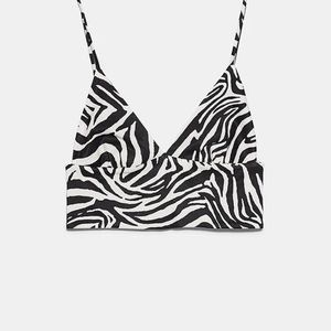 Zara zebra print bralette
